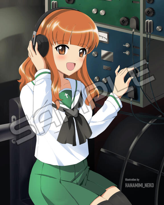 Saori [Girls und Panzer] - Commercial illustration for Jessica Calvello (Saori ENG VA)